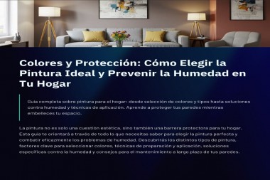 COLORES Y PROTECCION :COMO ELEGIR LA PINTURA IDEAL Y PREVENIR LA HUMEDAD EN TU HOGAR 